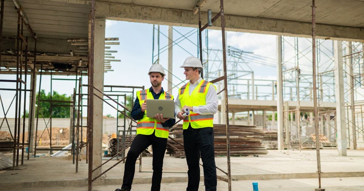 site manager reviewing work 